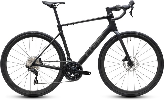 CUBE Attain C:62 Race carbon and coalchrome endurance road bicycle, side view