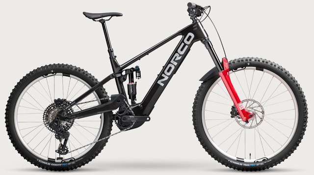 Norco Range VLT CX C1 in Space Black, drive-side view