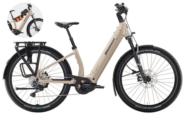 Diamant Suvea Trip Pro 800 Wh electric SUV bicycle in Lehmbeige