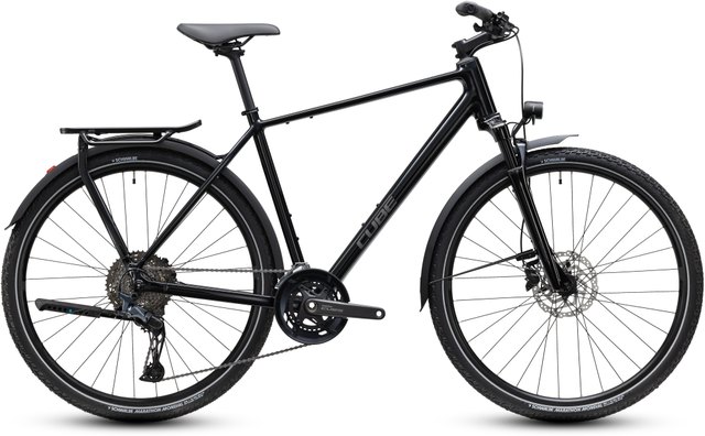 CUBE Kathmandu EXC trekking bicycle in darkcosmos and reflex, side view