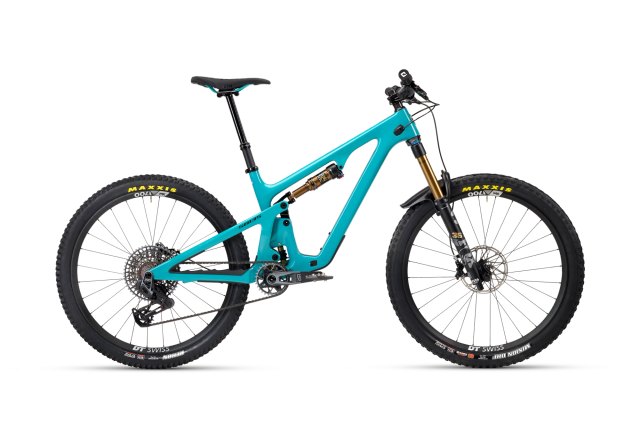 Yeti SB135 X0 AXS turquoise all mountain bicycle, side view