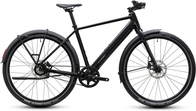 CUBE Editor Hybrid Pro 360 FE black and irongrey belt drive bicycle, side view