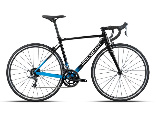 2027 Polygon Strattos S2 road bike in Black Blue