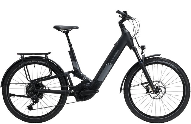 Corratec E-Power MTC FS Wave Elite Black, Dark Silver, White, side view