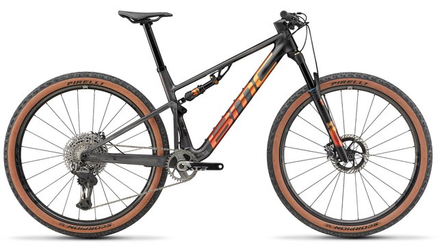 BMC Fourstroke R 01 ONE Carbon Firestorm mountain bicycle side view