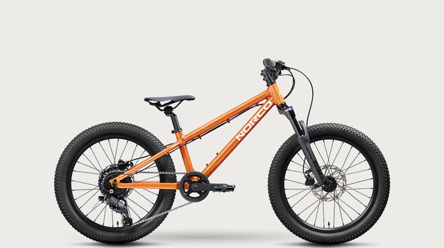 Orange Norco Charger Youth 20 bicycle, side view
