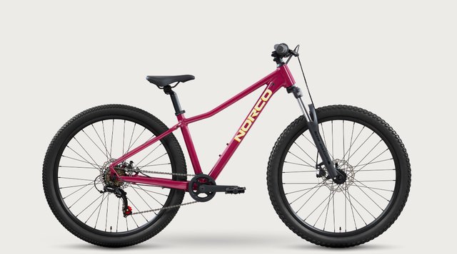 Norco Storm 26 in berry magenta, side view