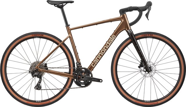 Cannondale Topstone CAAD 1 GRX 2x in Platinum Bronze, drive-side view