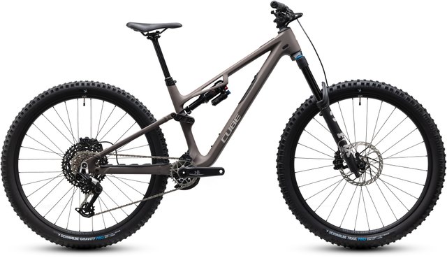 CUBE Stereo HPC TM cedar and grey full-suspension mountain bicycle