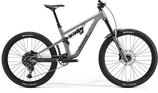 Merida ONE-SIXTY FR 400 grey and black mountain bicycle, side view