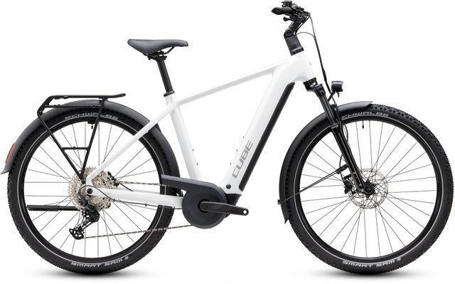 CUBE Nuride Hybrid Performance 720 metallic white and grey electric hybrid bicycle