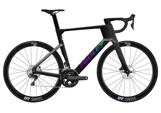 Ridley Noah 3.0 black road bicycle reference image; pictured assembly may differ