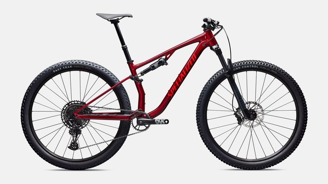2026 Specialized Chisel full suspension bicycle in Gloss Red Sky, official side view
