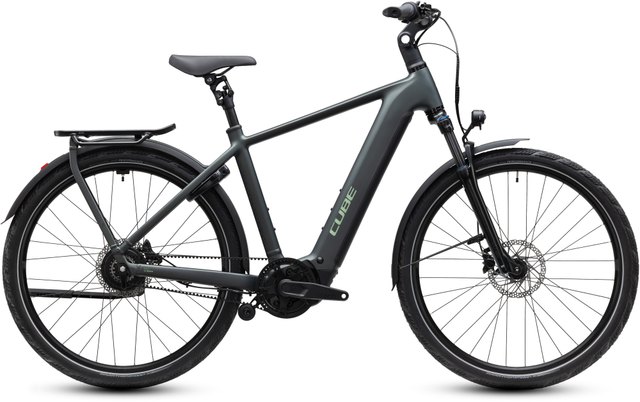 CUBE Kathmandu Hybrid Deluxe Pro 800 black forest and chrome electric trekking bicycle