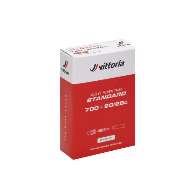Vittoria Standard Butyl Inner Tube. Manufacturer reference photo; color and size may vary.