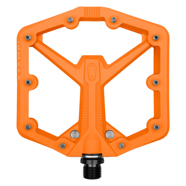 Crankbrothers Stamp 1 Gen 2 Large Composite Flat Pedal. Manufacturer reference photo; color and size may vary.