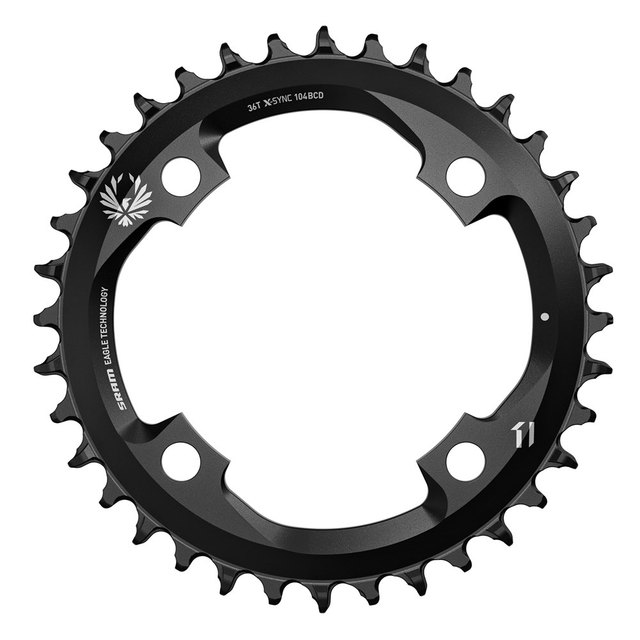 SRAM SRAM X-SYNC 2 Eagle 36T 104 BCD Chainring. Manufacturer reference photo; color and size may vary.