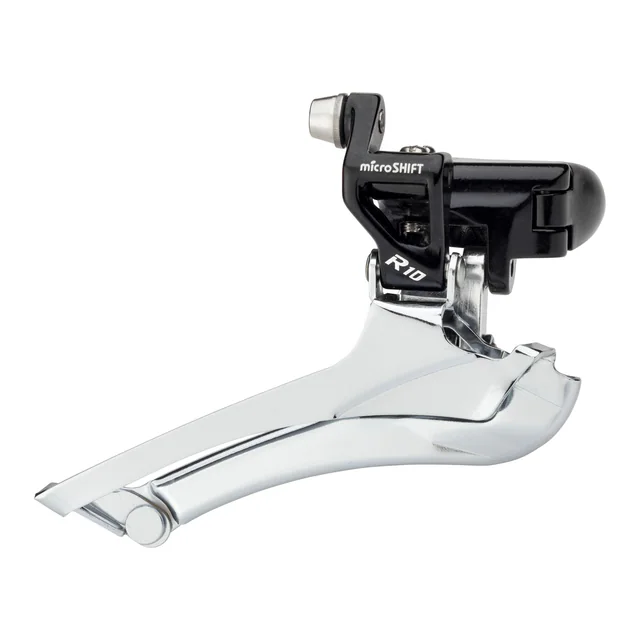microSHIFT microSHIFT R10 2x10 Braze-On Front Derailleur. Manufacturer reference photo; color and size may vary.