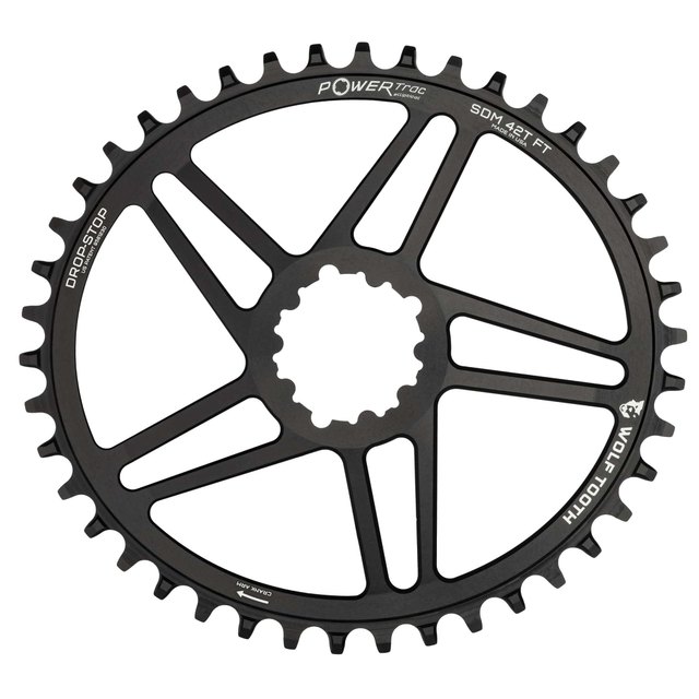Wolf Tooth Components Oval Direct Mount Chainrings for SRAM 3-Bolt Gravel / Road Cranks. Manufacturer reference photo; color and size may vary.