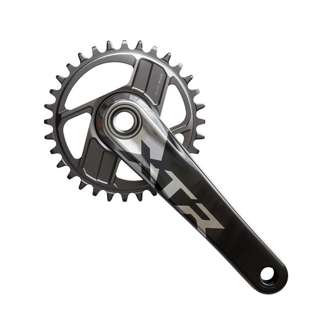 Shimano XTR FC-M9220 Enduro 28T Crankset. Manufacturer reference photo; color and size may vary.