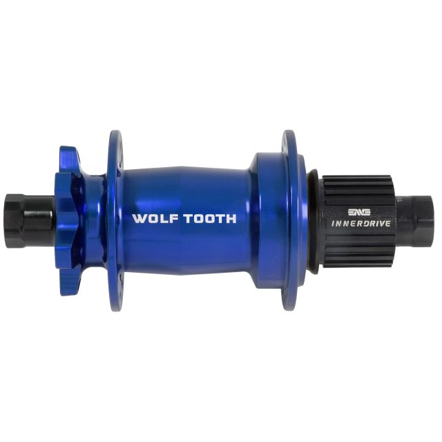 Wolf Tooth Components Mountain Rear Hub - J-Bend 6-Bolt Boost. Manufacturer reference photo; color and size may vary.