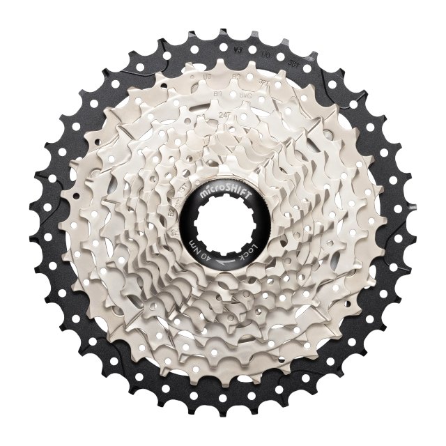 microSHIFT Sword 10-Speed Cassette. Manufacturer reference photo; color and size may vary.