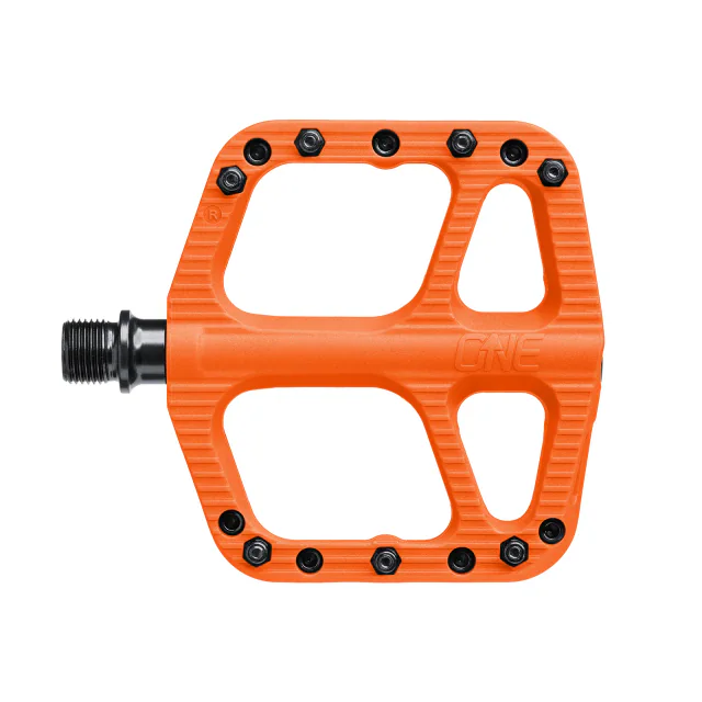 OneUp Components Small Composite Flat Pedal. Manufacturer reference photo; color and size may vary.