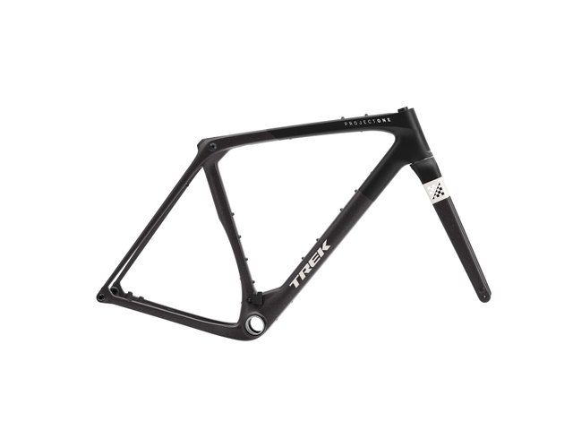 Trek Checkmate SLR Frameset in Matte Trek Black / Matte Deep Smoke, drive-side studio view