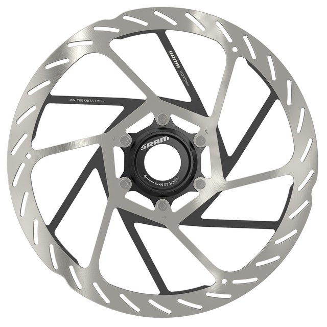 SRAM HS2 220 mm Center Lock Brake Rotor. Manufacturer reference photo; color and size may vary.