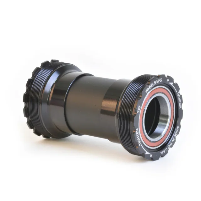 Wheels Manufacturing Wheels Mfg T47 Inboard 22/24 mm SRAM GXP Angular Contact Bottom Bracket. Manufacturer reference photo; color and size may vary.