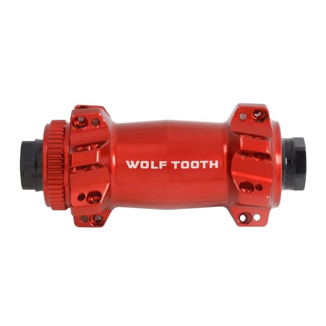 Wolf Tooth Components Mountain Front Hub - Straight Pull Centerlock Boost. Manufacturer reference photo; color and size may vary.
