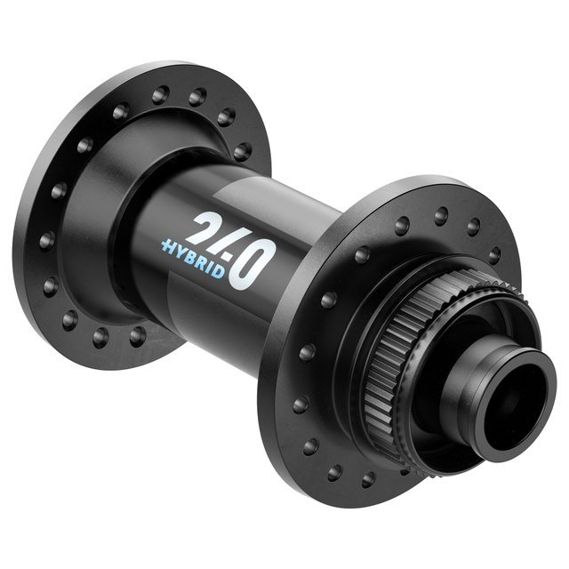 DT Swiss DT Swiss 240 Hybrid Front 110 mm Center Lock Hub. Manufacturer reference photo; color and size may vary.