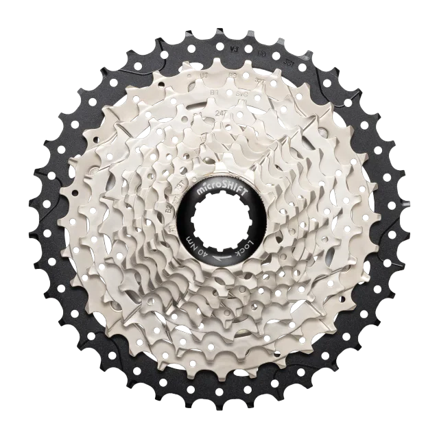 microSHIFT Sword 10-Speed Cassette. Manufacturer reference photo; color and size may vary.