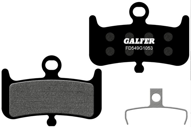 Galfer Hayes Dominion A4 FD549 G1053 Performance Brake Pads. Manufacturer reference photo; color and size may vary.