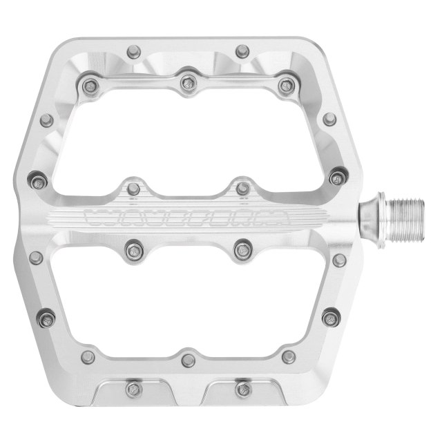 Wolf Tooth Components Waveform Aluminum Pedals. Manufacturer reference photo; color and size may vary.