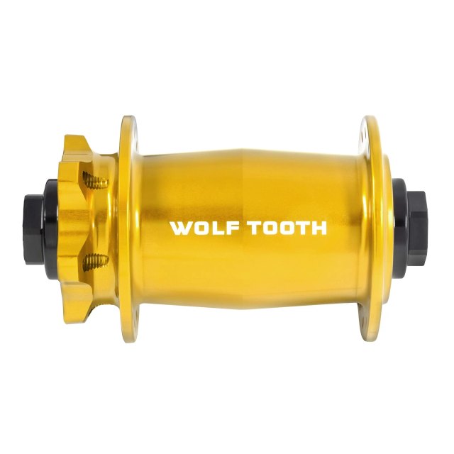 Wolf Tooth Components Mountain Front Hub - J-Bend 6-Bolt Boost. Manufacturer reference photo; color and size may vary.