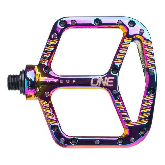 OneUp Components Aluminum Flat Pedal. Manufacturer reference photo; color and size may vary.