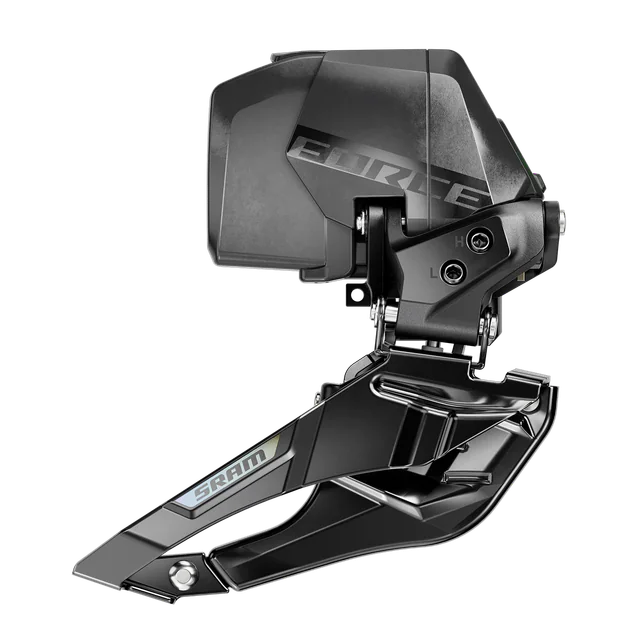 SRAM Force AXS Front Derailleur. Manufacturer reference photo; color and size may vary.