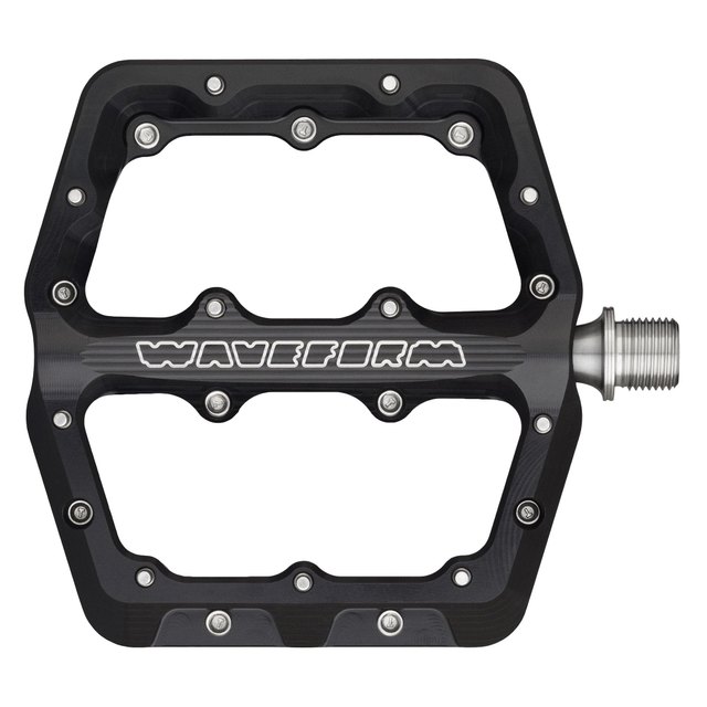 Wolf Tooth Components Waveform Aluminum Pedals. Manufacturer reference photo; color and size may vary.