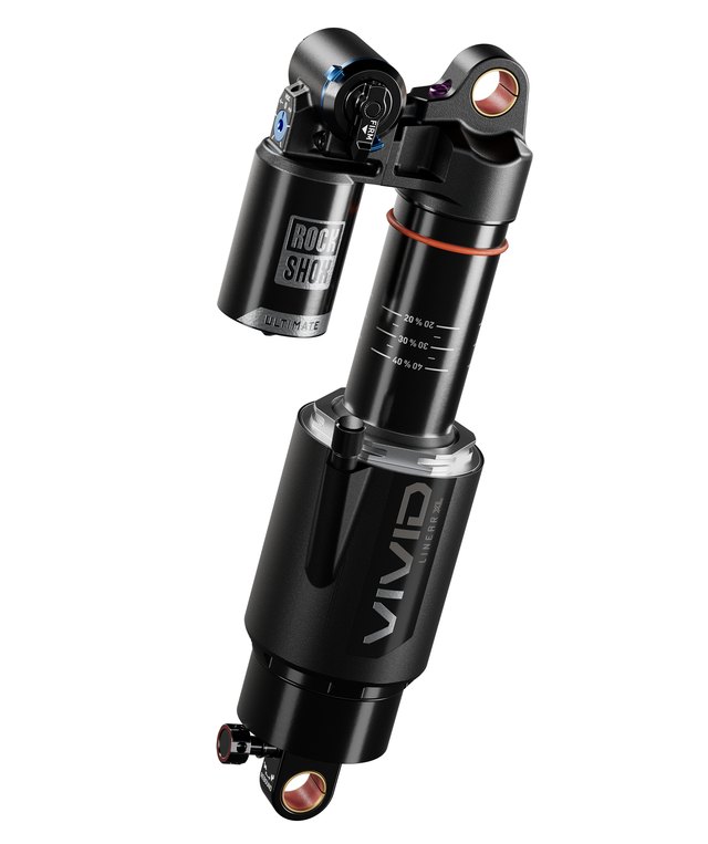 RockShox RockShox Vivid Ultimate D1 185 × 55 mm Rear Shock. Manufacturer reference photo; color and size may vary.