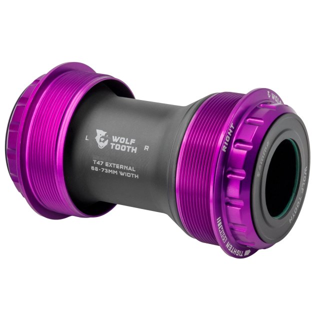Wolf Tooth Components T47 External Bottom Bracket. Manufacturer reference photo; color and size may vary.