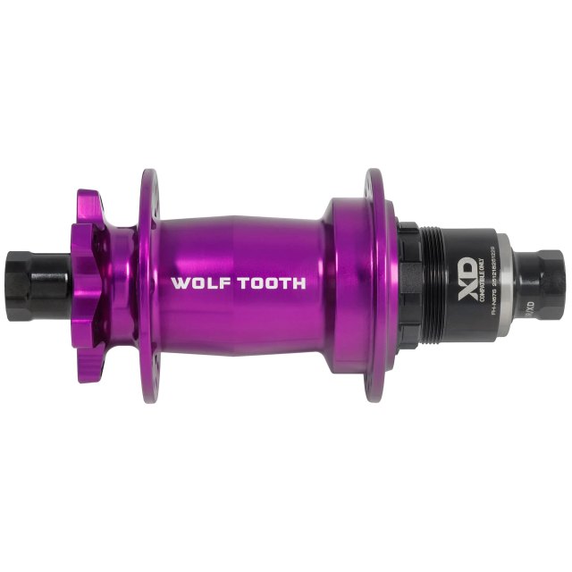 Wolf Tooth Components Mountain Rear Hub - J-Bend 6-Bolt Boost. Manufacturer reference photo; color and size may vary.