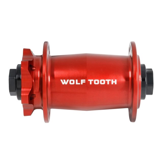 Wolf Tooth Components Mountain Front Hub - J-Bend 6-Bolt Boost. Manufacturer reference photo; color and size may vary.