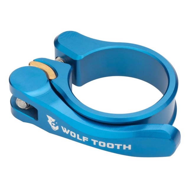 Wolf Tooth Components Seatpost Clamp Quick Release. Manufacturer reference photo; color and size may vary.