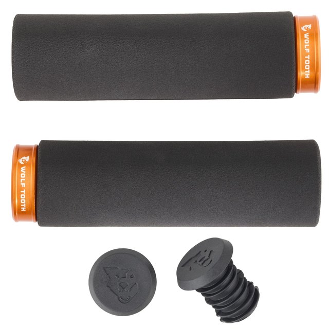 Wolf Tooth Components Fat Paw Lock-On Grips. Manufacturer reference photo; color and size may vary.