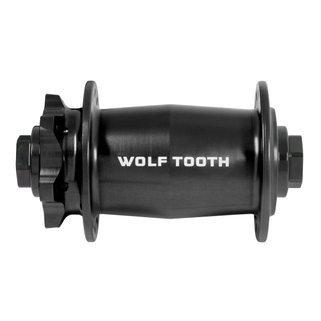 Wolf Tooth Components Mountain Front Hub - J-Bend 6-Bolt Boost. Manufacturer reference photo; color and size may vary.