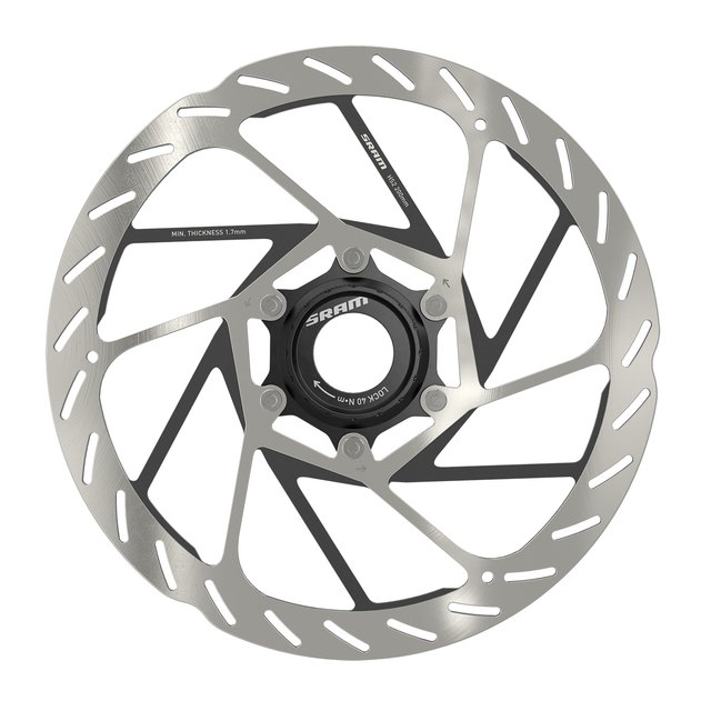 SRAM HS2 200 mm Center Lock Brake Rotor. Manufacturer reference photo; color and size may vary.