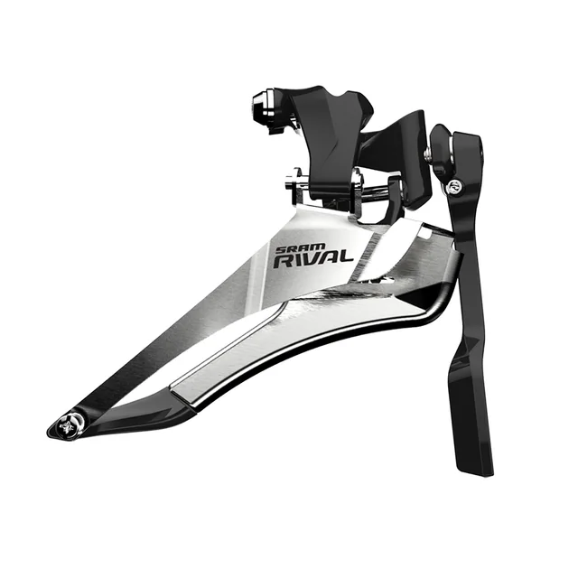 SRAM Rival 22 Yaw Front Derailleur. Manufacturer reference photo; color and size may vary.