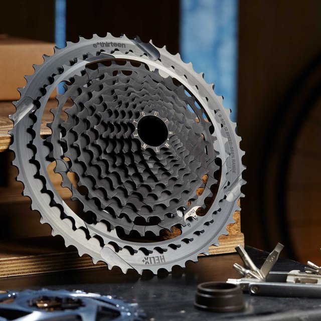 e*thirteen Helix Plus 12-Speed Cassette. Manufacturer reference photo; color and size may vary.