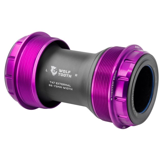 Wolf Tooth Components T47 External Bottom Bracket. Manufacturer reference photo; color and size may vary.